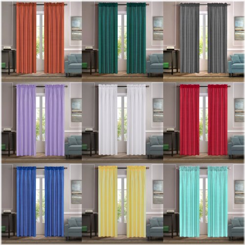 Silk Blend Window Drapery in Mix & Match Solid Colors