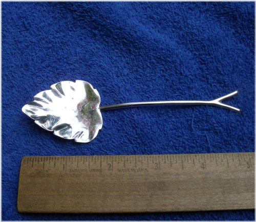 English Sterling Silver Leaf Spoon