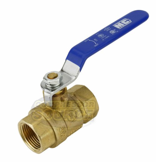 Brass Ball Shut Off Valve - 1/2" Full Port (600 PSI)