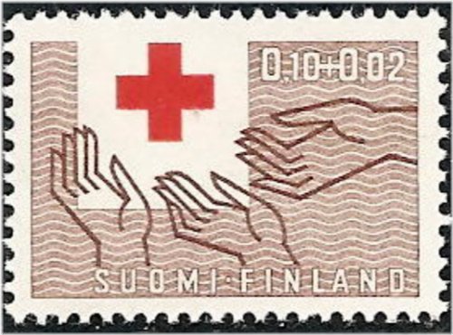 Hands Reaching Out Red Cross - Finland 1963