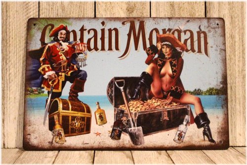 Vintage Pinup Rum Bar Sign