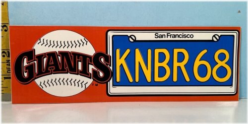 Giants KNBR Radio Station Bumper Sticker