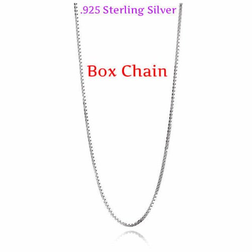 Sterling Box Chain Pendant Necklace