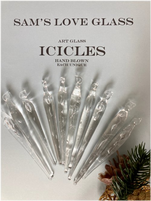 Handcrafted Icicle Ornaments - Set of 10