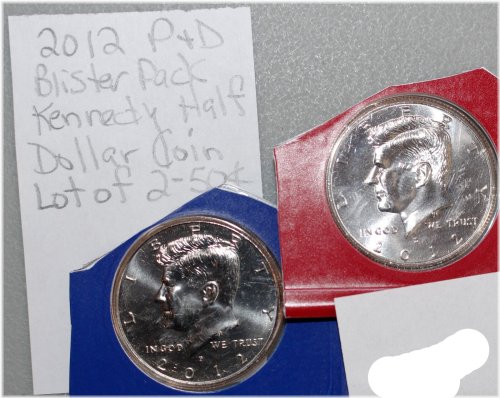 2012 P & D Kennedy Half Dollar Uncirculated Blister Packs