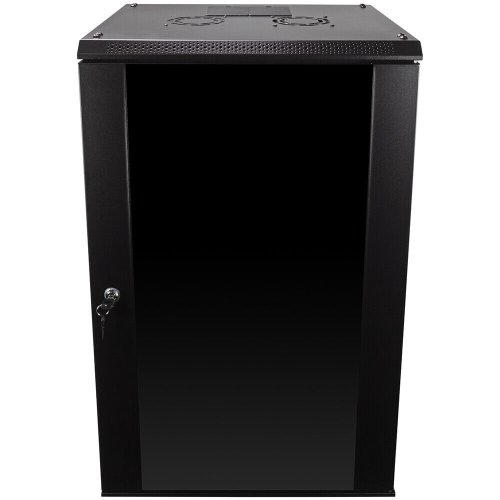 Glass-Front Server Cabinet with Fan and Lock