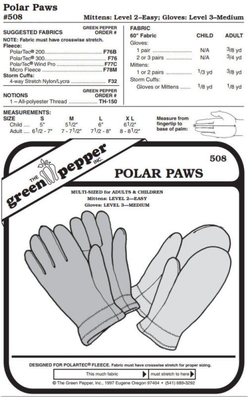 Arctic Handwear Sewing Pattern
