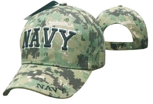 Navy Veteran Embroidered Camo Cap