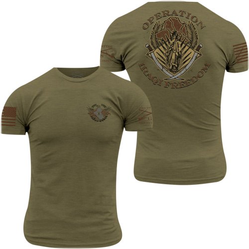 O.I.F. Veteran Tee in Military Green by Grunt Style