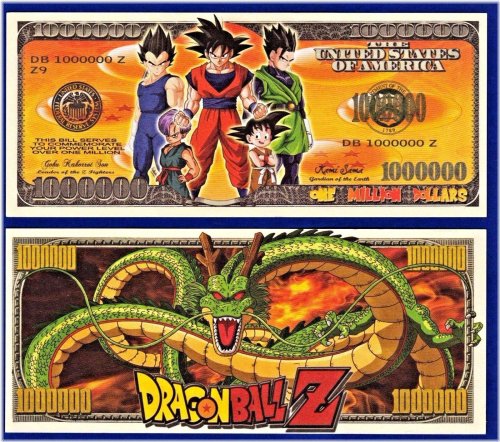 Dragon Ball Z Dollar Bill Collectible with Protector Sleeve