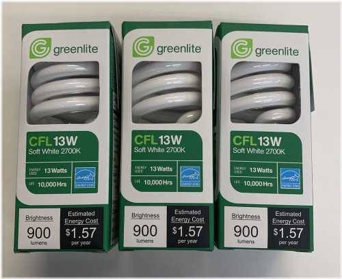 Soft White CFL Bulbs (13W/60W) by Greenlite