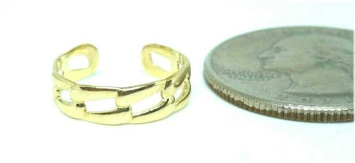 Golden Cable Toe Ring in Gift Box