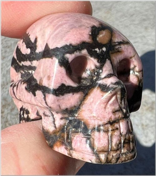 Rhodonite Serenity Skull