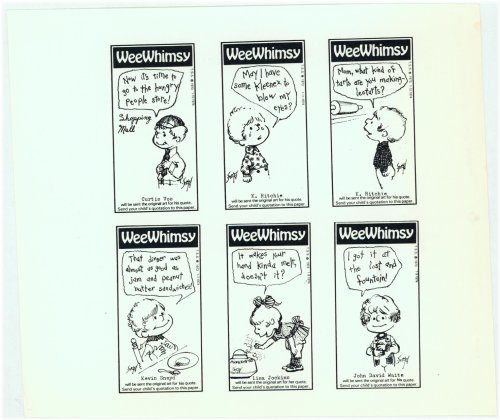 Whimsical Cartoon Quote Proof Sheet