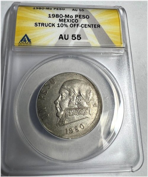 Off-Center 1980 Mexican Peso