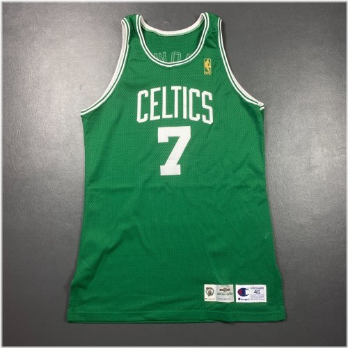 Vintage Champion Dee Brown Signed Celtics Pro Cut Game Jersey