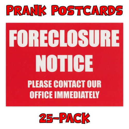 Foreclosure Prank Postcard Set