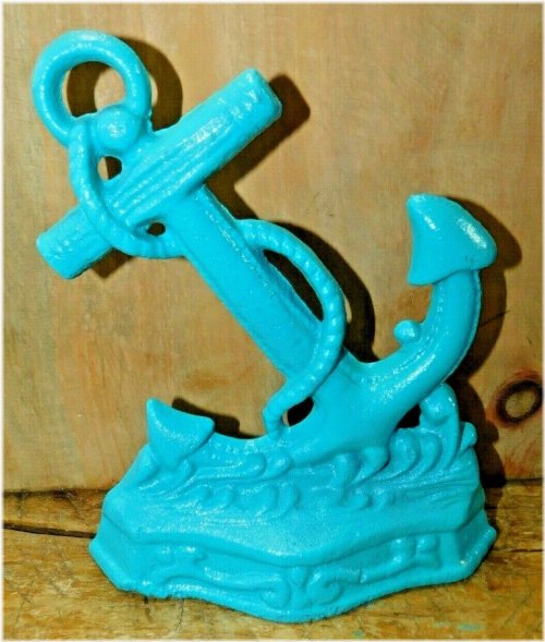 Turquoise Nautical Anchor Decor