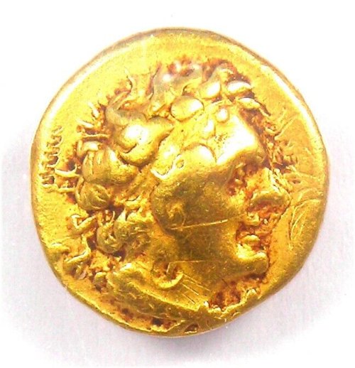 Gold Tetarte Triobol Coin of Ptolemy I - 323-282 BC