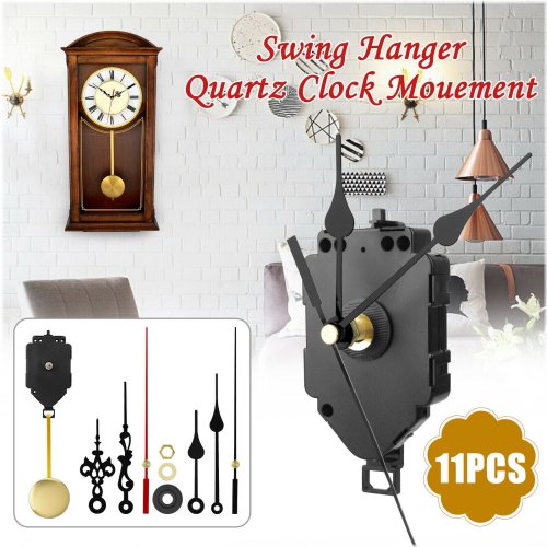 Silent Pendulum Clock Movement Repair Kit with Hands