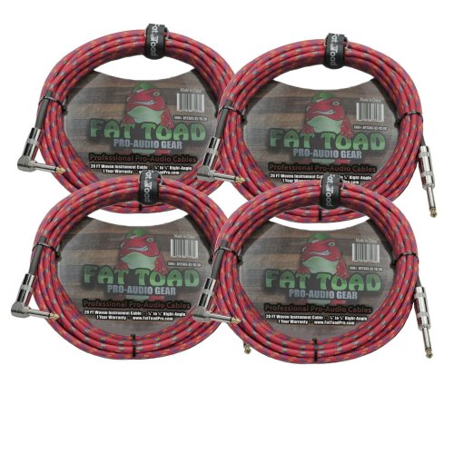 Tweed Braided Instrument Cable - 20FT, Right Angle