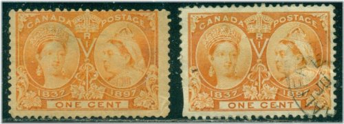 Canadian Stamp Set - Imperfections, 2 Stamps