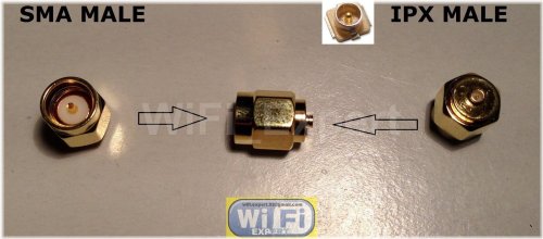 Gold Plated SMA to IPX U.fl RF Adapter