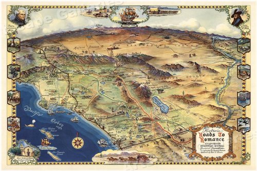 Southern California's Charm in 1946 - Vintage Map