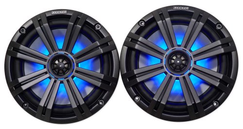 AquaGlow 8" Marine Speakers with 600 Watt Power and LED Lights