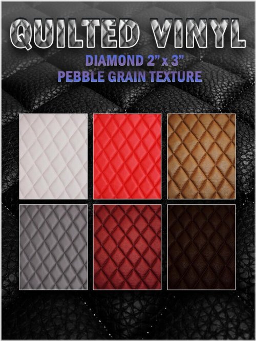 Diamond Stitch Foam-Backed Vinyl Fabric