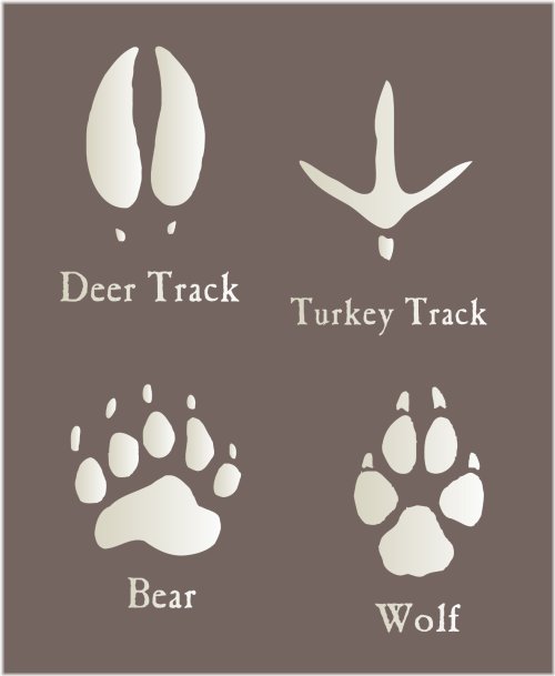 Wildlife Tracks Stencils