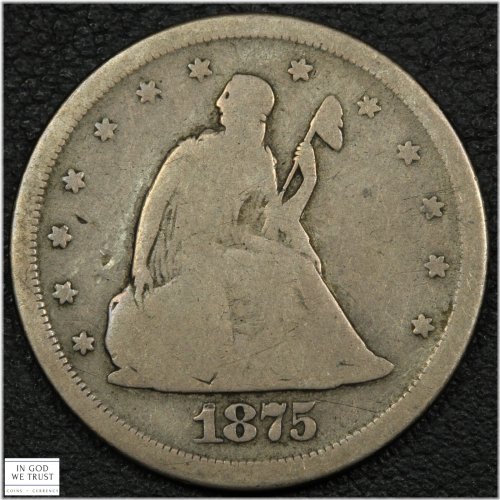 1875 S Silver Twenty Cent Piece