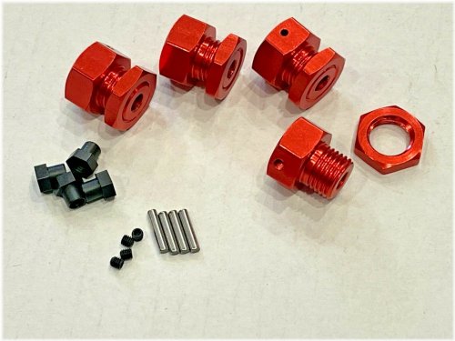 Hex Conversion Hub Adapters in Red