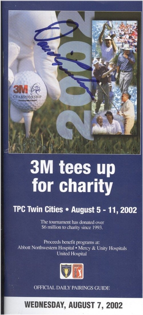 David Graham Autographed 2002 3M Championship Pairings Guide