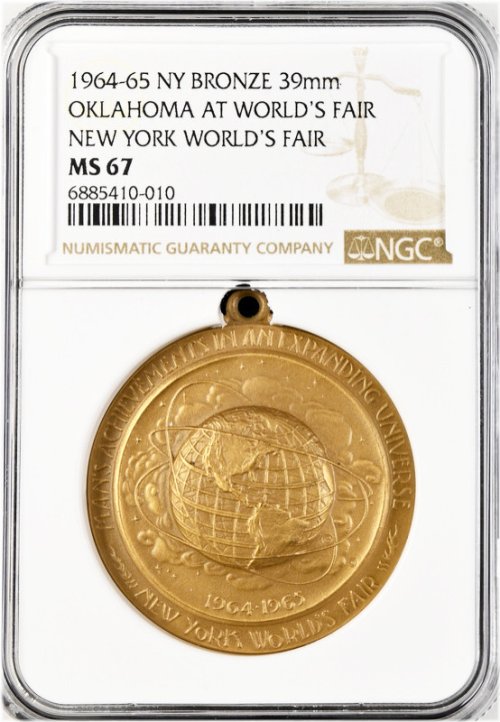 Oklahoma Pavilion Commemorative Medal - 1964-65 NY World's Fair