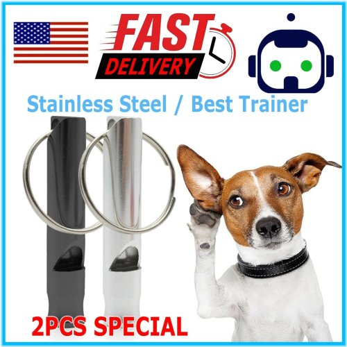 Silent Command Pet Training Whistles - Set of 2