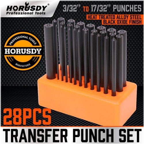 Precision Punch Set - 28 Piece Steel Machinist Tool Kit with Thread Transfer Functionality