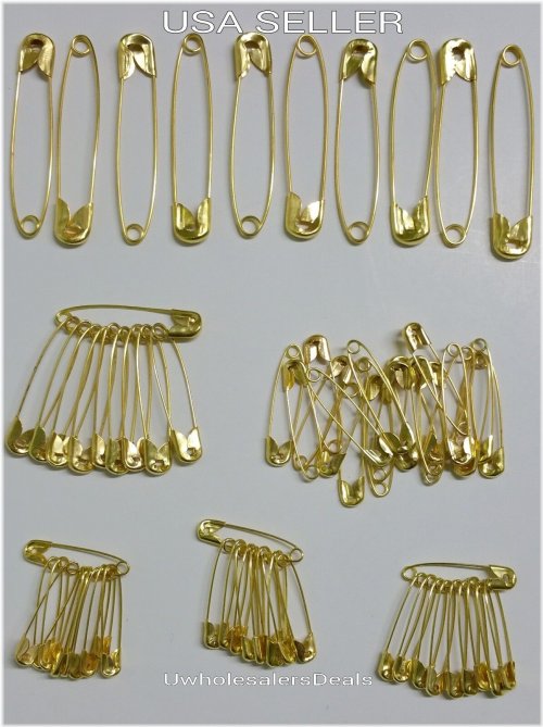 Golden Pin Set - Assorted Sizes (2", 1-1/2", 1-1/4", 1")