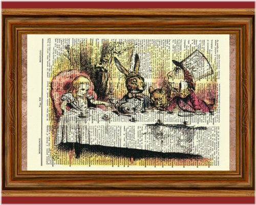 Wonderland Tea Party Art Print: A Curious Collection of Words and Whimsy