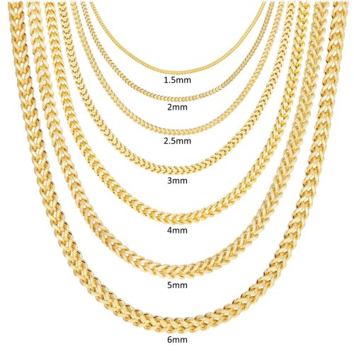 Golden Square Franco Necklace