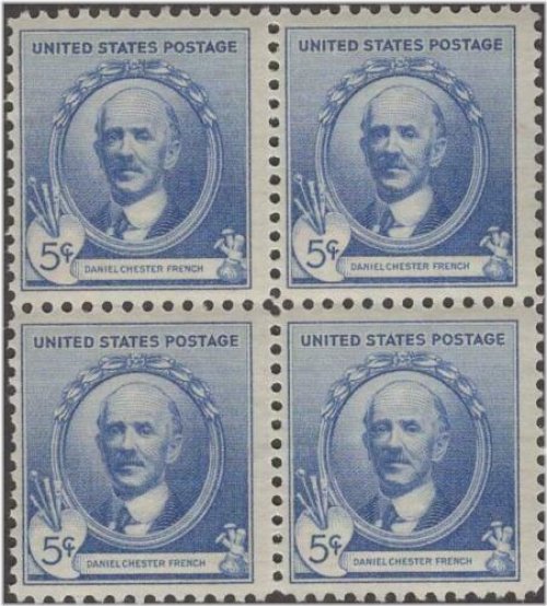 Daniel Chester French Stamp Quartet