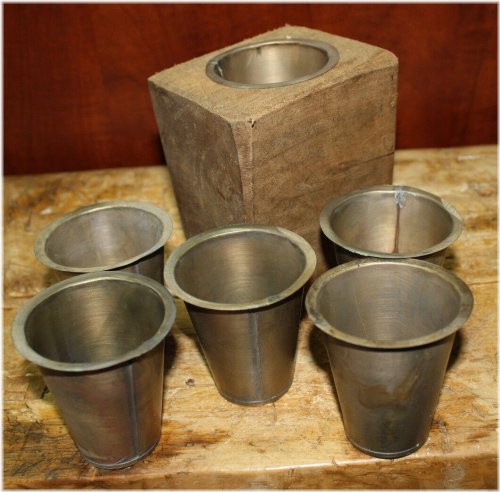 Rustic Tin Votive Holders for Sugar Mold Candle Displays