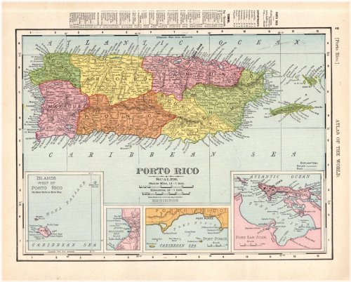 Vintage Puerto Rico Cartography