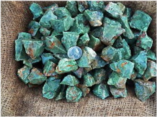 Chrysoprase Rough Gemstone Collection