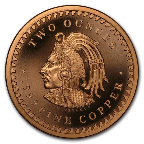 Aztec Calendar Copper Round