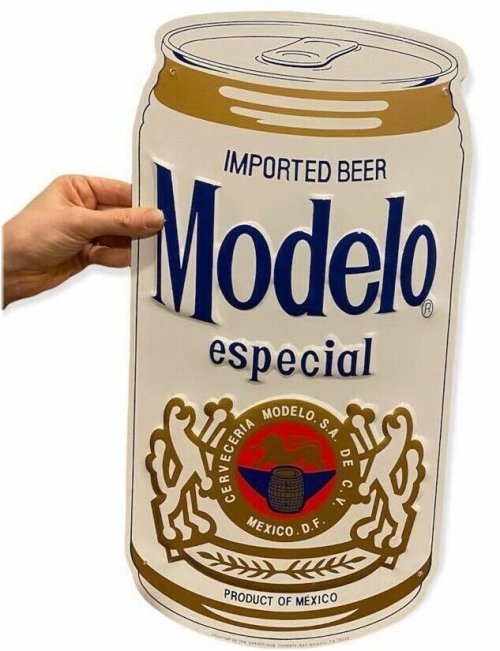 Modelo Especial Metal Tin Beer Can Sign