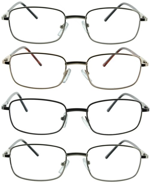 Metal Spring Hinge Reading Glasses Set