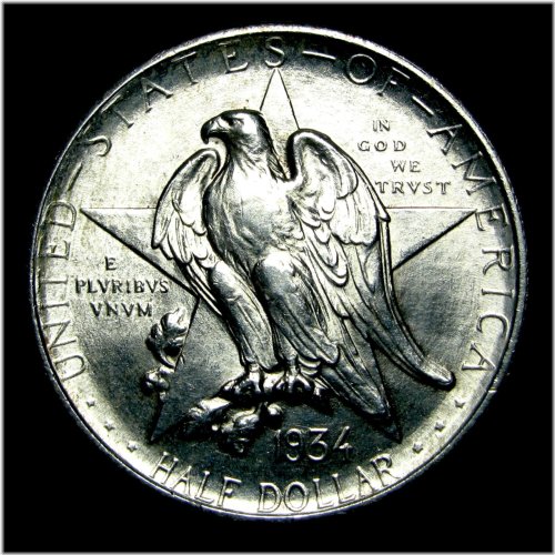 1934 Texas Commemorative Half Dollar Silver Gem BU Coin #508Q