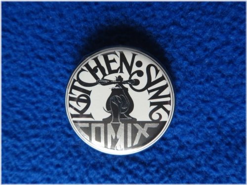 Silver Foil Button Comics