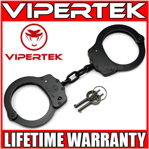 Double Lock Black Steel Security Restraints